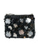Pinko Women's Black Silver Mirror Floral Embellished Shoulder Bag