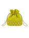 Pinko Women's Chartreuse Hokkano Studded Drawstring Bucket Bag