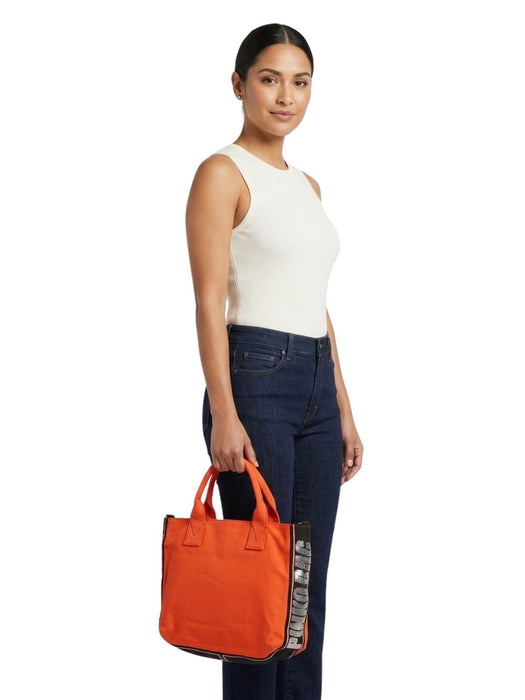 Pinko Women's Bright Orange Abadeco Cotton Tote Bag