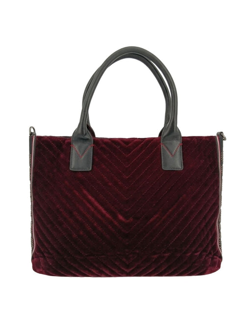 Pinko Women's Purple Adams Chevron Quilted Tote Bag