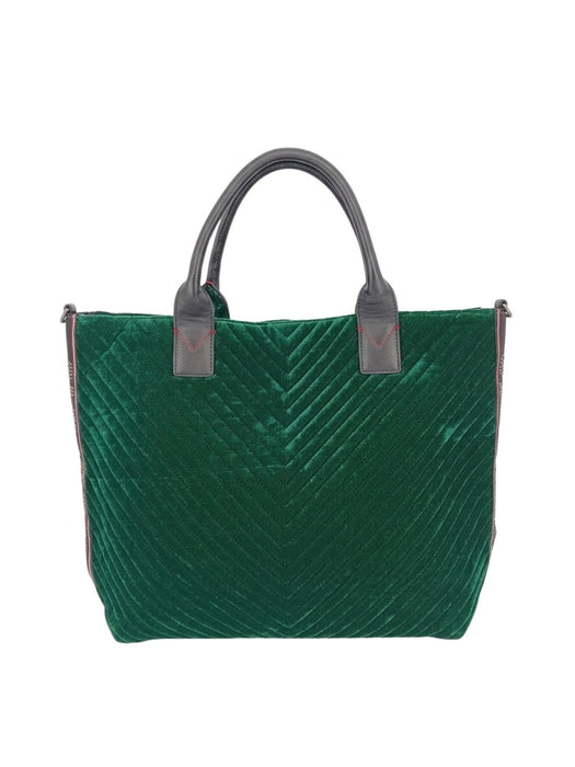 Pinko Women's Green Ararat Chevron Quilted Large Tote Bag