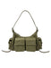 Pinko Women's Olive Green Cargo Nylon Shoulder Bag-12x8x4 IN