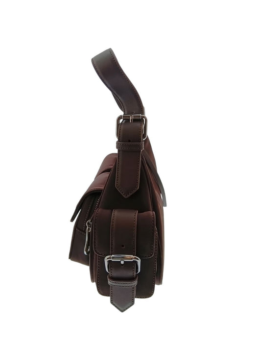 Pinko Women's Chocolate Cargo Nylon Shoulder Bag-12x8x4 IN