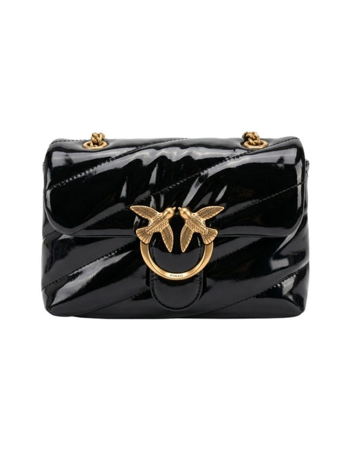 Pinko Women's Black Love Puff Patent Quilted Shoulder Bag