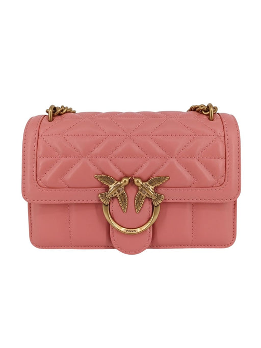 Pinko Women's Coral Love One Mini Quilted Shoulder Bag-8x6x3 IN
