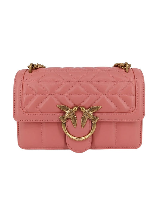 Pinko Women's Coral Love One Mini Quilted Shoulder Bag-8x6x3 IN
