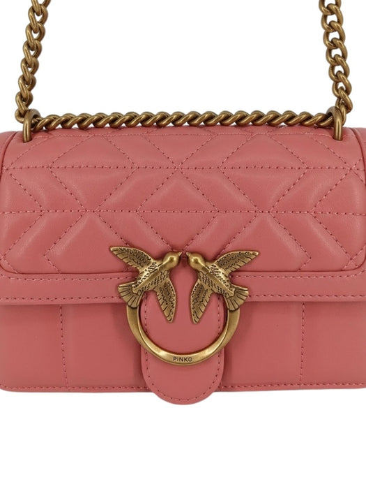 Pinko Women's Coral Love One Mini Quilted Shoulder Bag-8x6x3 IN