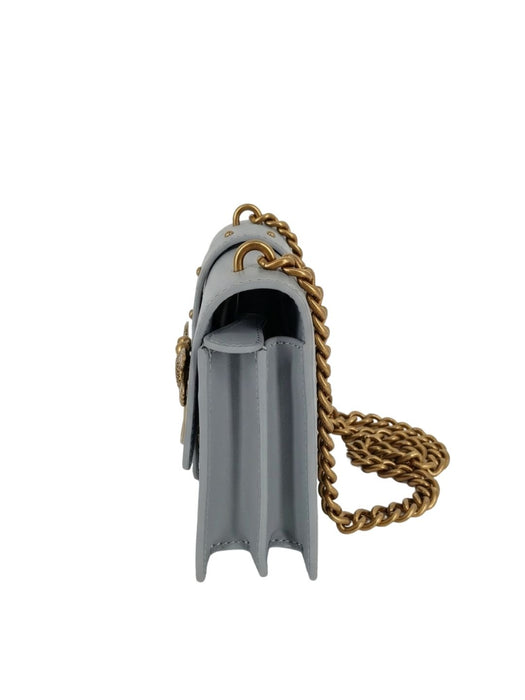 Pinko Women's Grey Love Mini Icon Leather Shoulder Bag