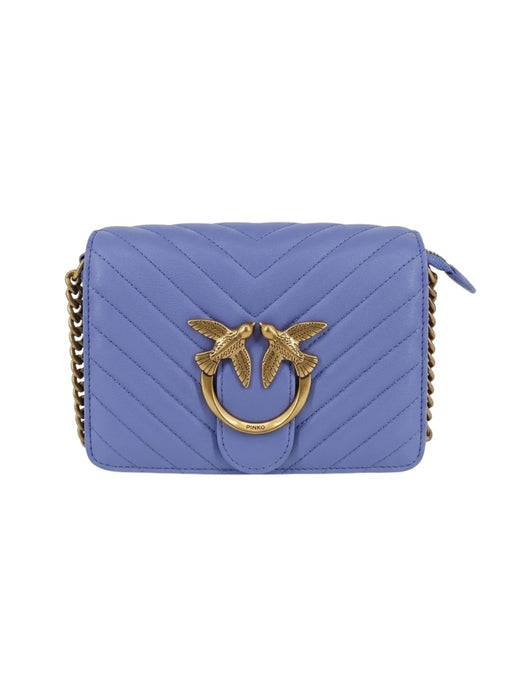 Pinko Women's Purple Love Click Mini Quilted Shoulder Bag