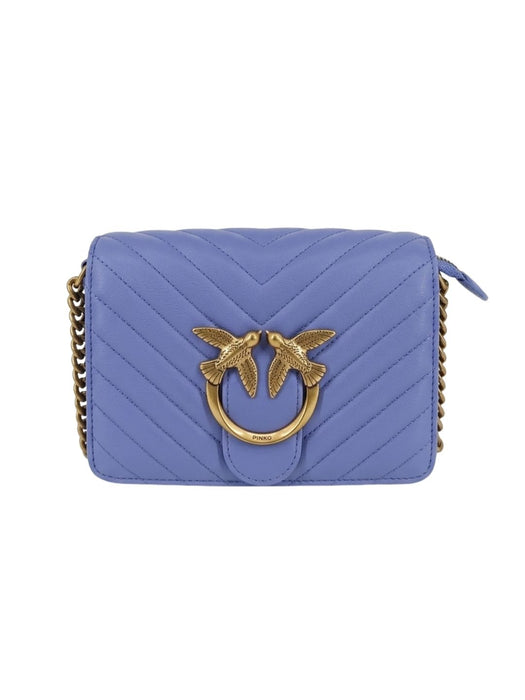 Pinko Women's Purple Love Click Mini Quilted Shoulder Bag