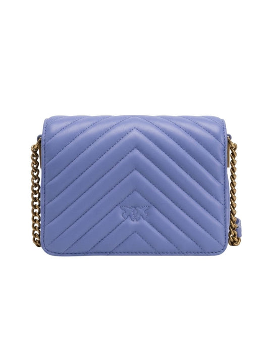 Pinko Women's Purple Love Click Mini Quilted Shoulder Bag
