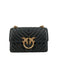 Pinko Women's Black Love One Mini Quilted Leather Shoulder Bag