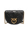 Pinko Women's Black Love Round Click Quilted Shoulder Bag