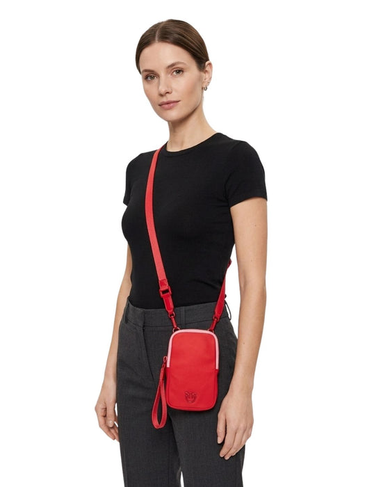 Pinko Women's Red Vagabond Phone Crossbody Bag