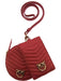 Pinko Women's Red Quilted Leather Mini Crossbody Bag Set