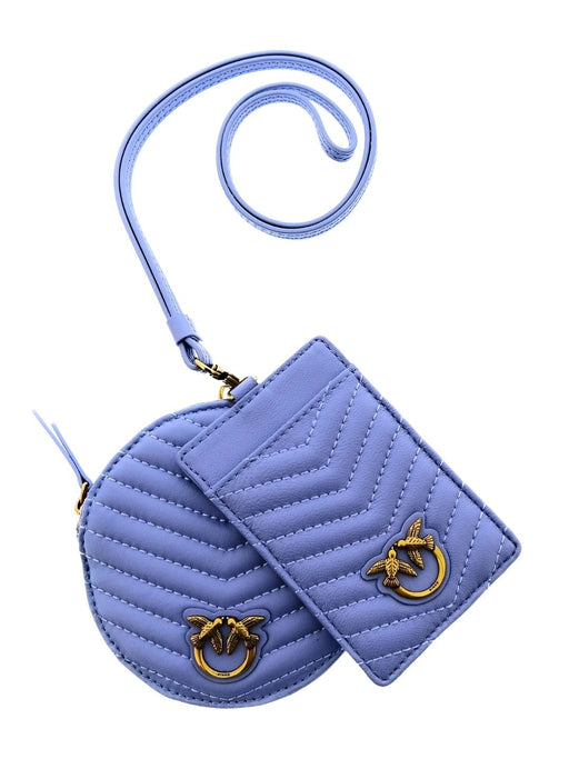 Pinko Women's Lilac Quilted Leather Mini Crossbody Bag Set