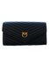 Pinko Women's Black Chevron Quilted Continental Wallet