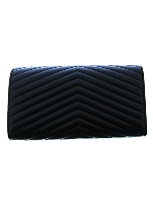 Pinko Women's Black Chevron Quilted Continental Wallet