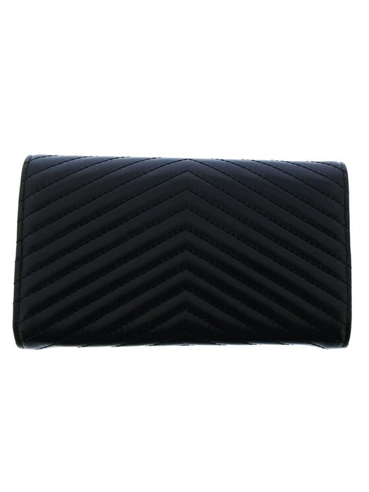 Pinko Women's Black Chevron Quilted Flap Wallet