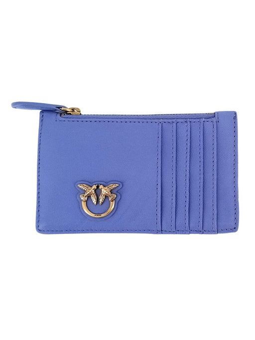 Pinko Women's Periwinkle Chevron Quilted Zip Card Holder