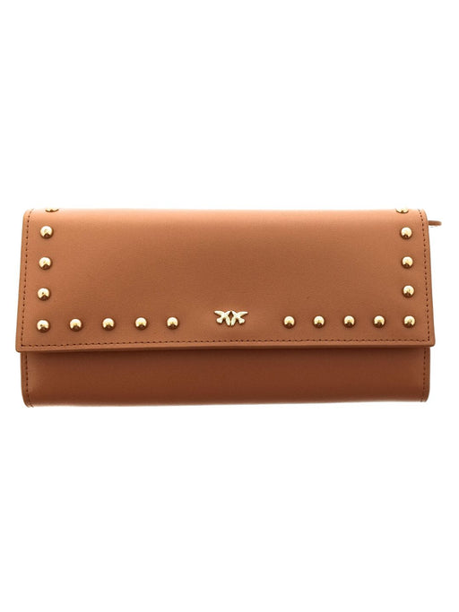 Pinko Women's Tan Studded Continental Flap Wallet