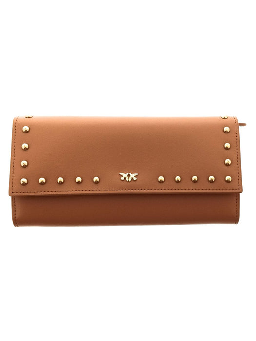 Pinko Women's Tan Studded Continental Flap Wallet