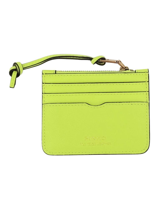 Pinko Women's Lime Green Zip Card Holder