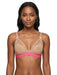 Pinko Women's Pink Logo-Lace Triangle Bralette