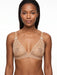 Pinko Women's Beige Logo-Lace Triangle Bralette-M