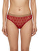 Pinko Women's Red Logo-Lace Mid-Rise Briefs-M