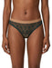 Pinko Women's Green Logo-Lace Mid-Rise Briefs-S