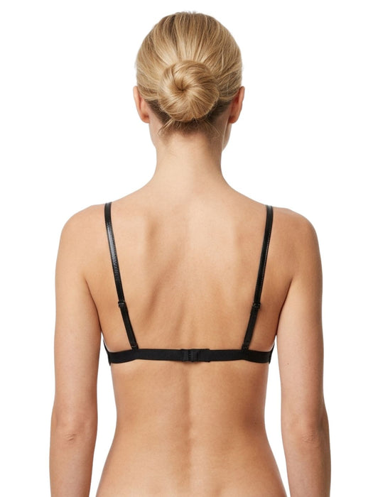 Pinko Women's Black Mesh Strappy Underwire Bra