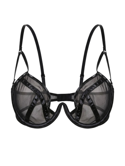 Pinko Women's Black Floral-Lace Strappy Underwire Bra