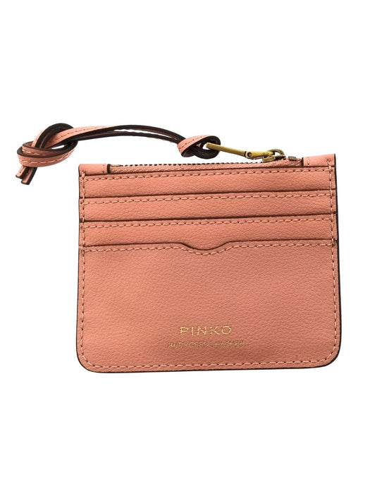 Pinko Women's Coral Zip Card Holder with Wrist Strap