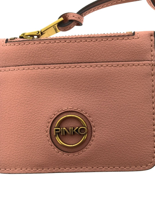 Pinko Women's Coral Zip Card Holder with Wrist Strap