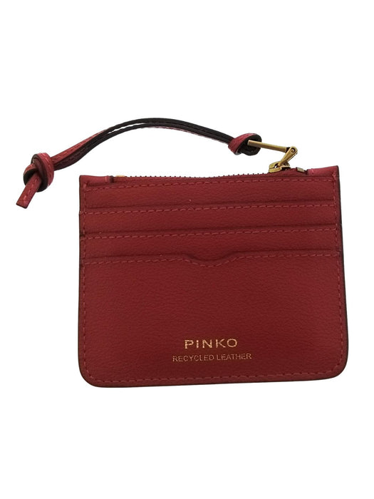 Pinko Women's Red Zip Card Holder with Wrist Strap