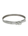 Pinko Women's Silver Metallic Buckle Faux Leather Belt-Medium