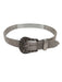 Pinko Women's Silver Crystal Buckle Leather Belt-Small