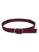 Pinko Women's Burgundy Double-Ring Mixed Material Belt-Medium