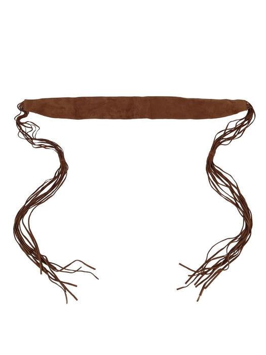 Pinko Women's Brown Leather Sash Leather Belt-Medium