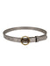 Pinko Women's Taupe Logo-Buckle Skinny Polyurethane Belt-Large