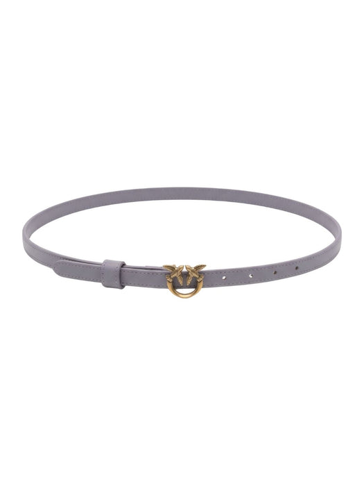 Pinko Women's Violate Logo-Buckle Skinny Leather Belt-X-Small