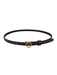 Pinko Women's Brown Logo-Buckle Skinny Leather Belt-Small