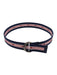 Pinko Women's Blue Striped Webbing Polyester Belt-Medium