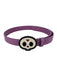 Pinko Women's Purple Statement Logo-Buckle Leather Belt-Medium