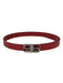Pinko Women's Red Geometric Buckle Leather Belt-Medium