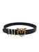 Pinko Women's Black Multi-Logo Buckle Leather Belt-X-Small