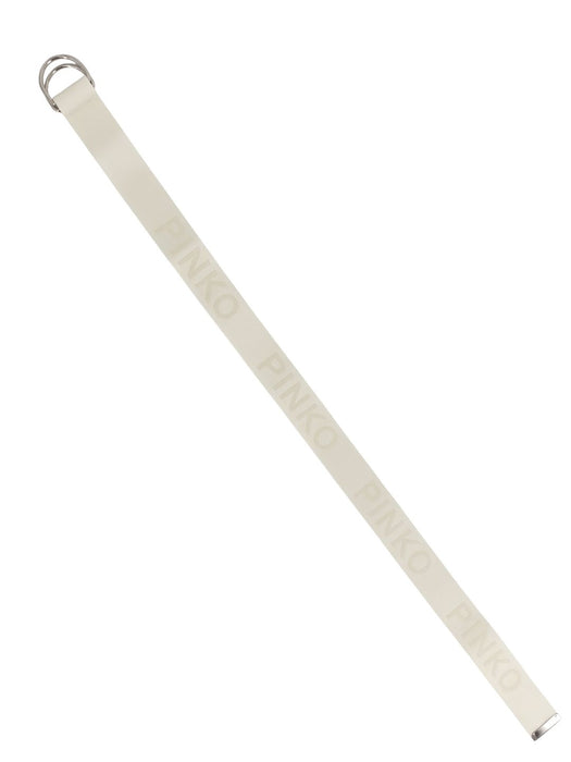 Pinko Women's White Skinny Polyester Belt-Medium