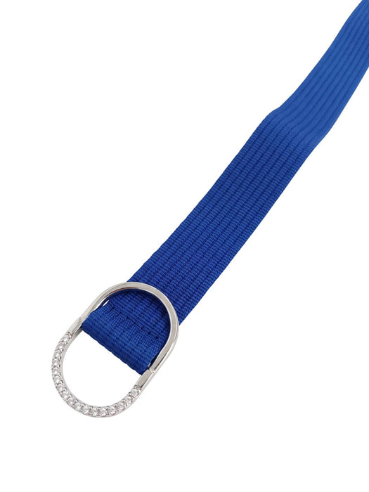 Pinko Women's Blue Skinny Polyester Belt-Medium