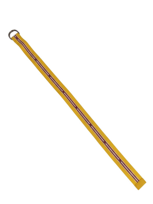 Pinko Women's Yellow Striped Skinny Polyester Belt-Medium